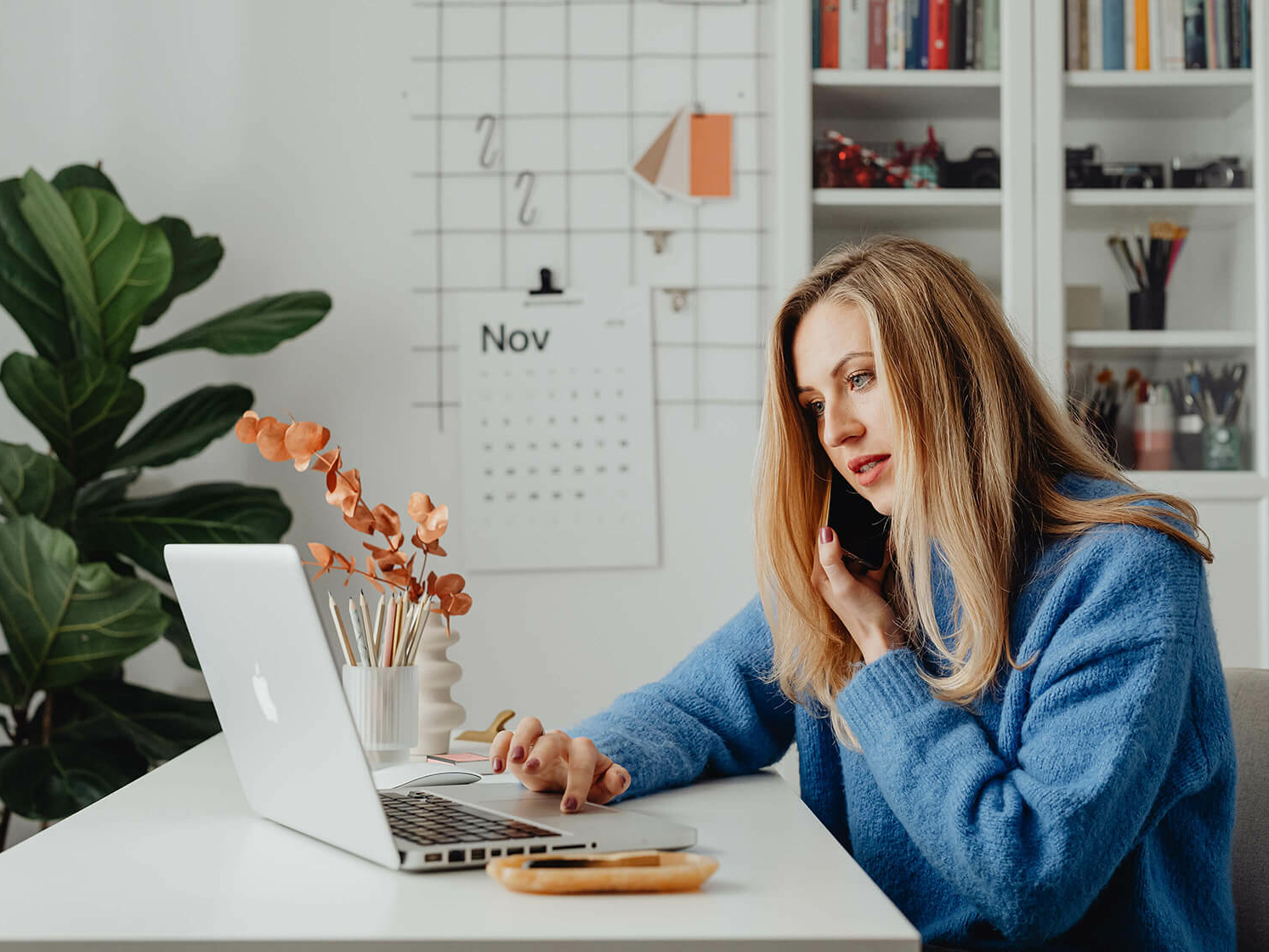 Lady using event rental software