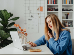 Lady using event rental software