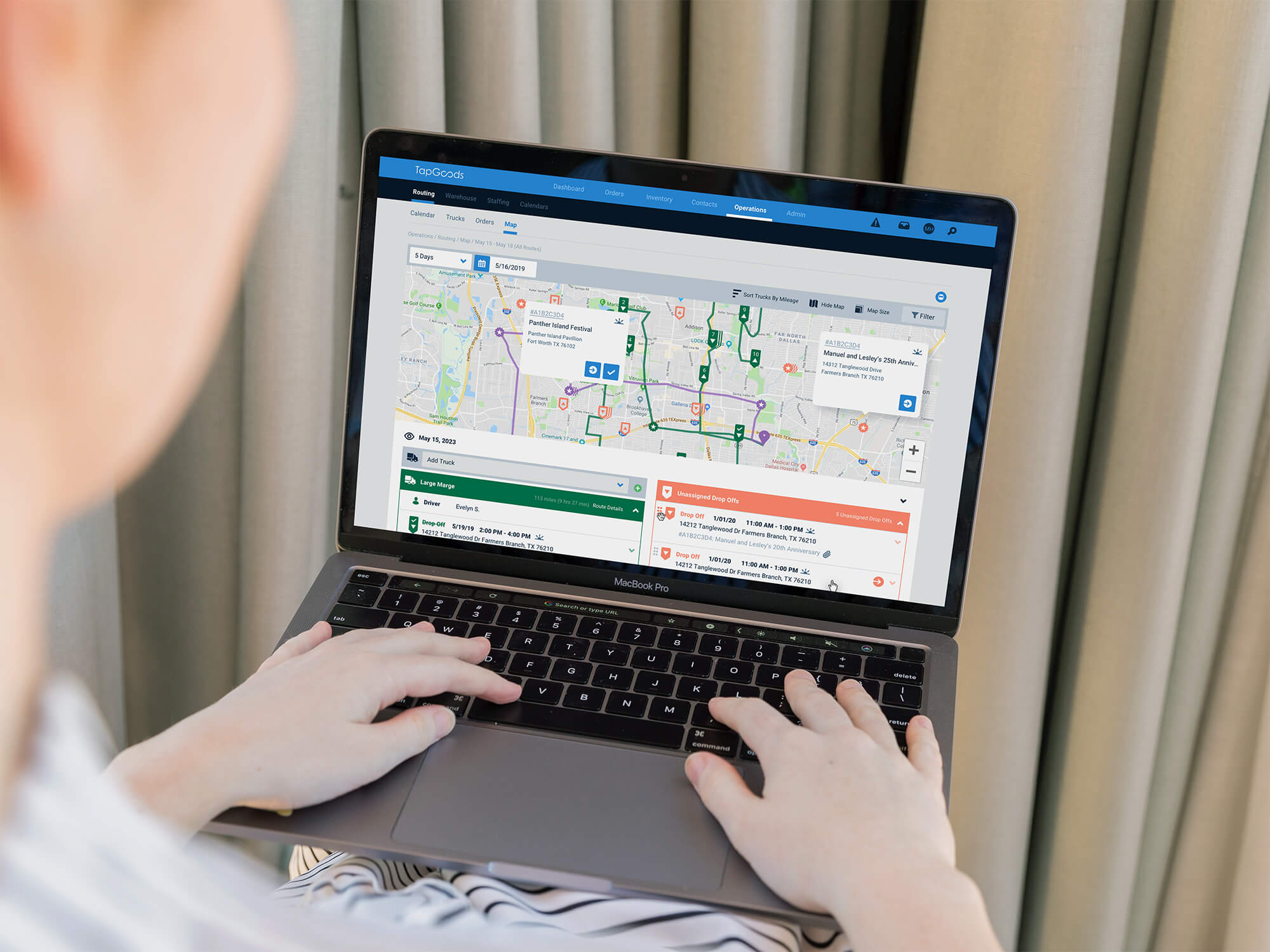 Delivery map optimization software