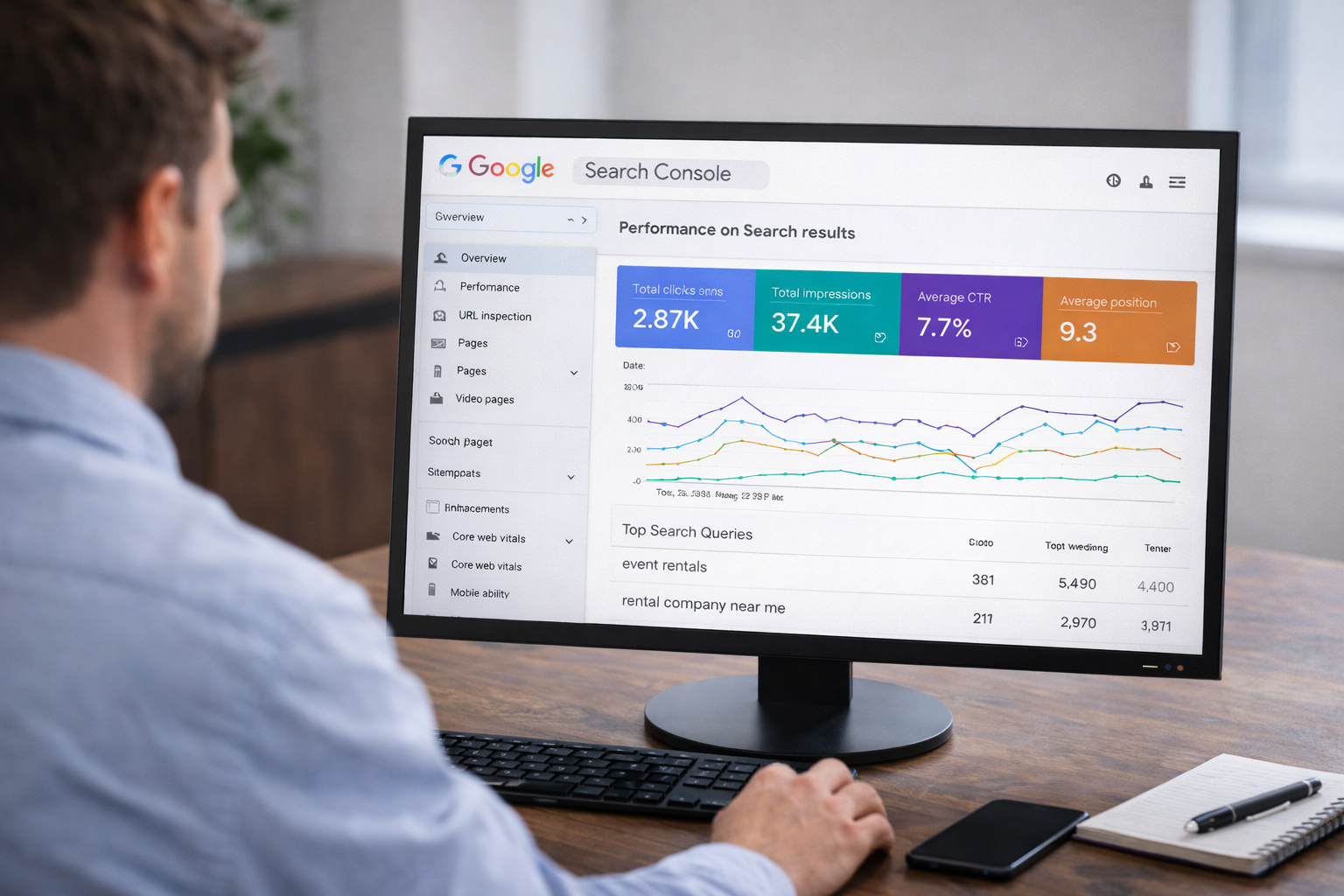 web design professional doing SEO