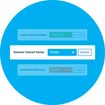 Smart picklist manager for event venue rentals