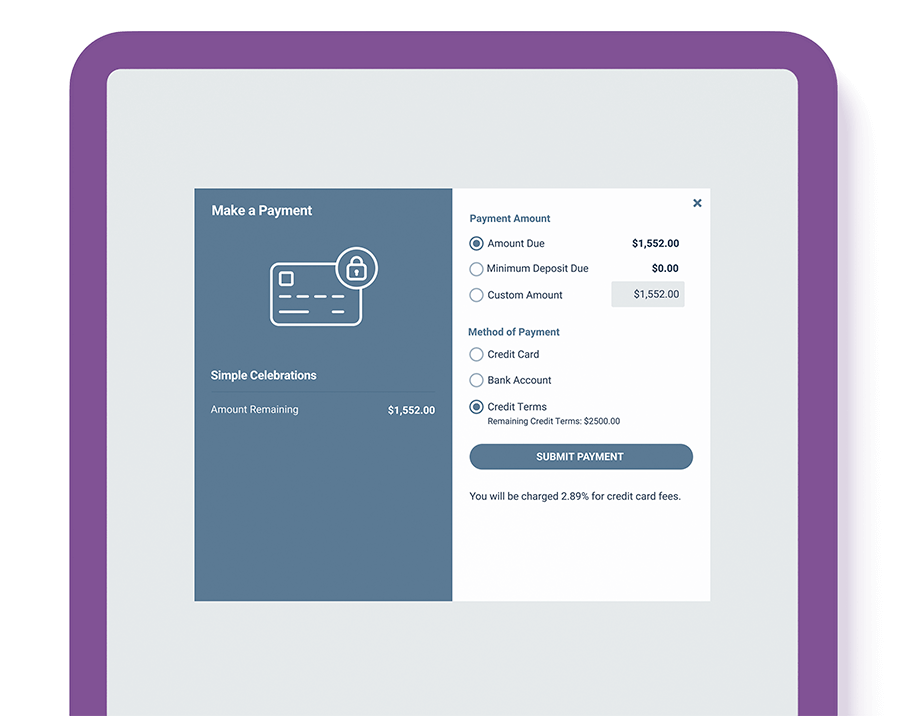 Accept online payments on tablet
