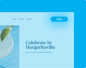 Add a shop link to your rental business website