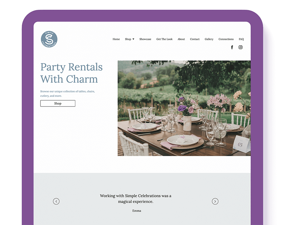 Customize your rental website on tablet