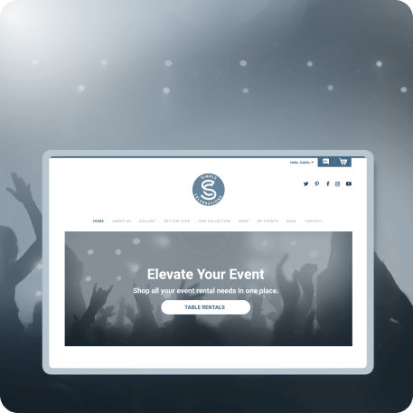 Entertainment rental business website