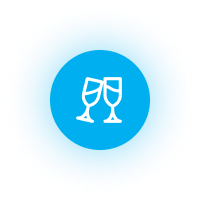 Inventory teal glowing icon