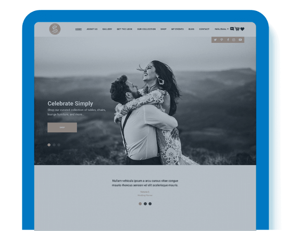 Rental website builder on tablet