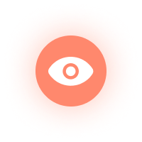 Visibility Dark Orange Glow Icon