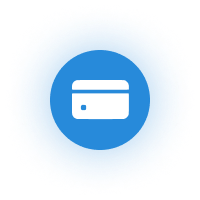 Payments Blue Glowing Icon