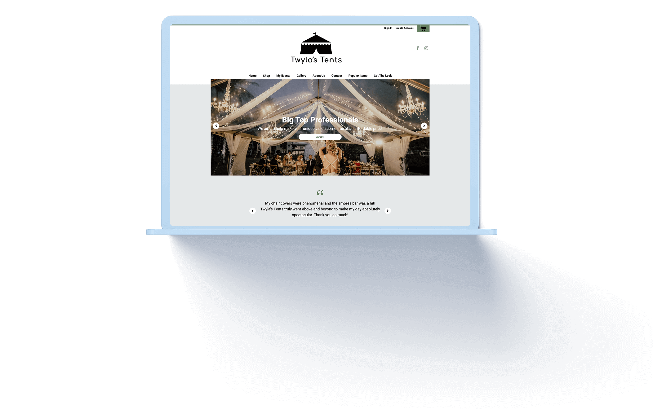 TapGoods Storefront for Tents