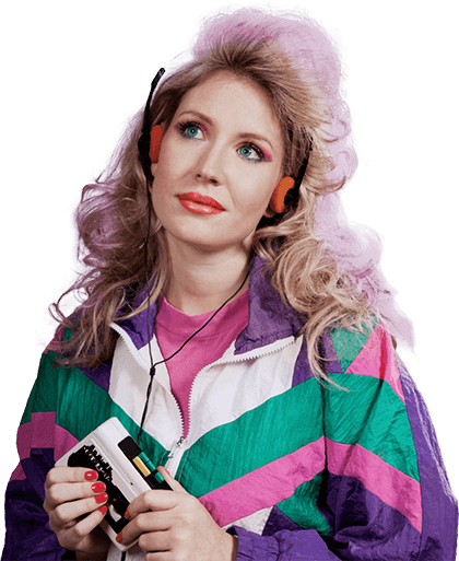 80s fashion lady