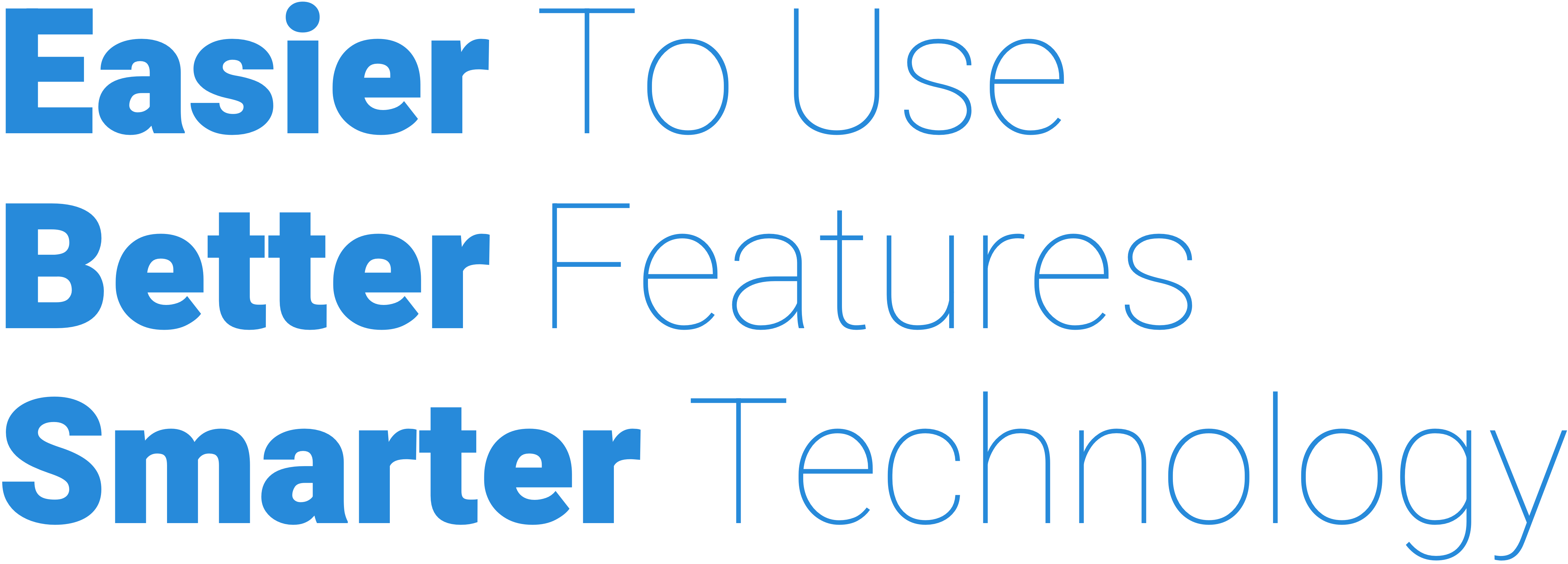 Easier to Use, Better Features, Smarter Technology