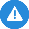 Overbooking Alert Blue Icon