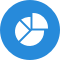 Collect Data Blue Icon