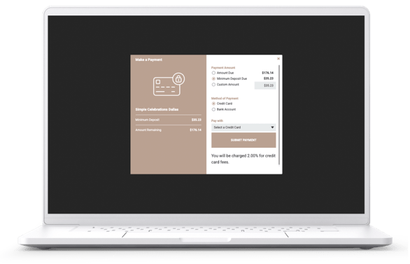 Accept online payments on laptop