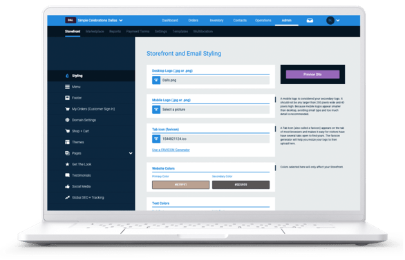 Customize your rental website on laptop
