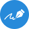 E-signatures blue icon