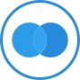 Integrate with operations blue icon