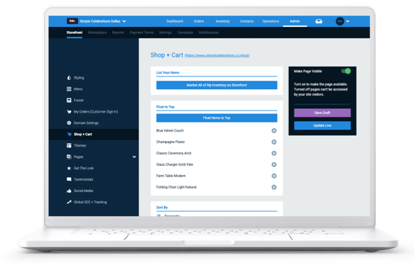 Integrate your rental website with operations on laptop