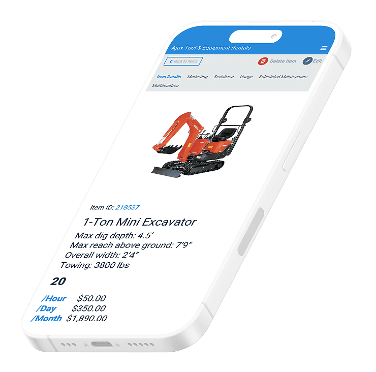 Equipment Inventory Management on Phone