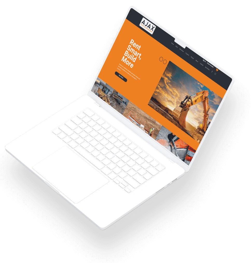 Equipment Website Integration on Laptop