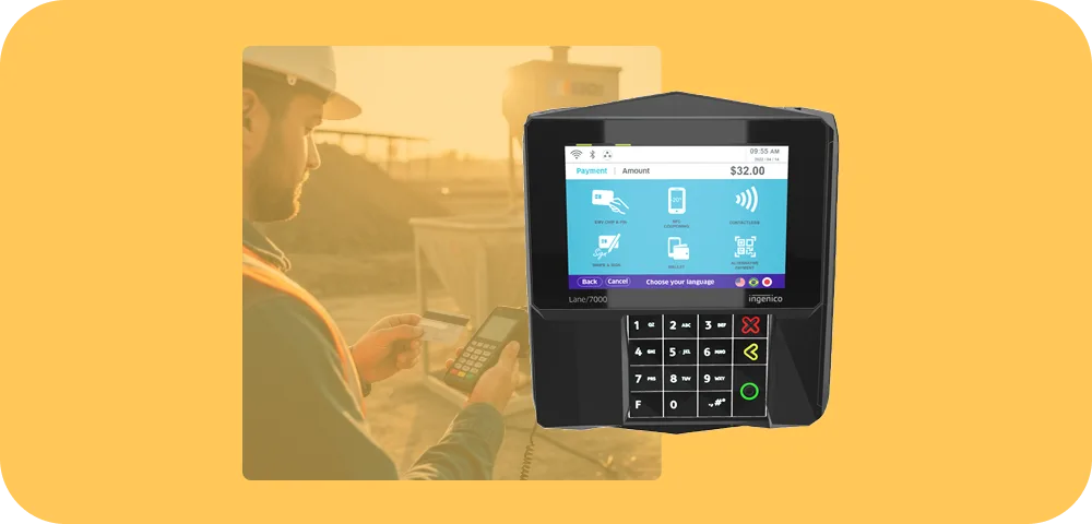 Accept in Person Payments for Equipment Rentals