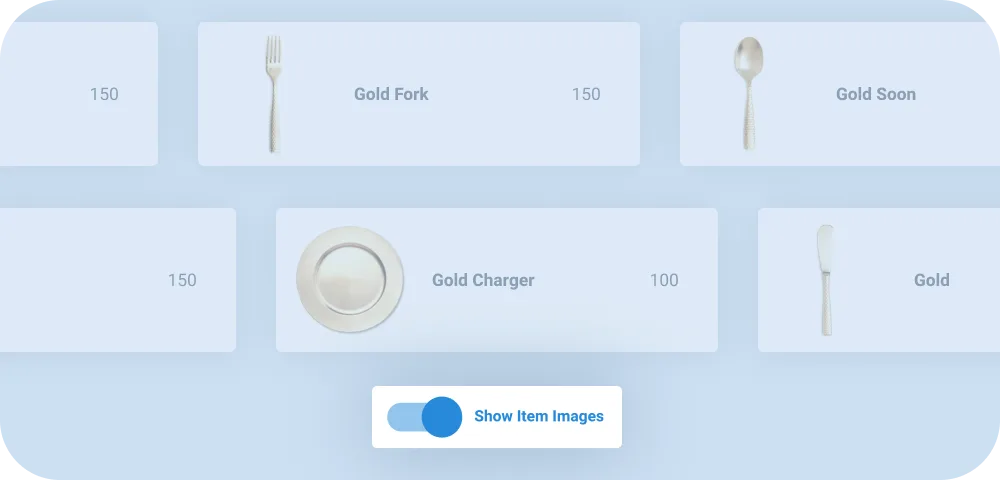 Customizable Display Settings for Event Rentals