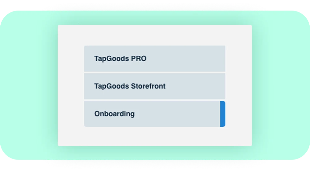 TapGoods Knowledge Base for Onboarding